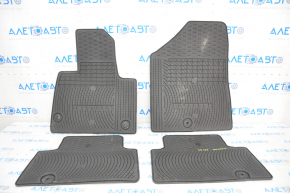 Set de covorașe pentru interiorul Hyundai Santa FE Sport 13-18, din cauciuc, negre