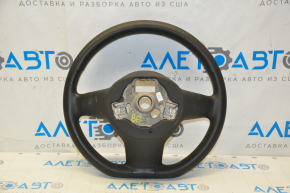 Volan gol VW Beetle 12-19, cauciuc negru cu insertie neagra fara butoane, zgarieturi pe insertii