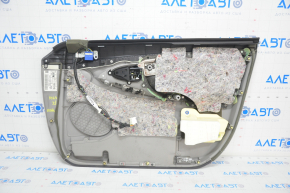 Capacul ușii, cartela frontală stânga Toyota Camry v40 piele gri, zgârieturi, plastic albicios