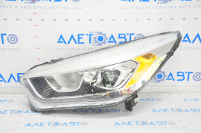 Фара передняя левая в сборе Ford Escape MK3 17-19 рест, галоген+led, светлая, полез лак, царапины