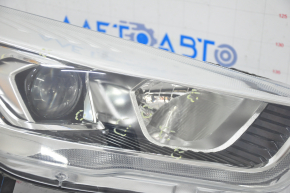 Farul din față dreapta asamblat Ford Escape MK3 17-19 restilizat halogen + led, luminos, lac util, nisip