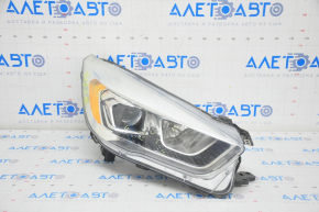 Farul din față dreapta asamblat Ford Escape MK3 17-19 restilizat halogen + led, luminos, lac util, nisip