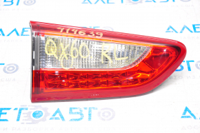 Lampa interioară pentru capacul portbagajului stânga Infiniti JX35 QX60 13-15, zgâriată.