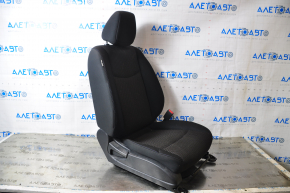 Scaun de pasager Nissan Leaf 13-17 fără airbag, manual, încălzire, material textil negru.