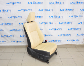 Scaun pasager Lexus NX300 NX300h 18-21 fără airbag, electric, piele, încălzire, ventilație, negru-bej, electricitate defectă, încălzire.