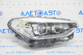 Far dreapta față asamblată BMW X3 G01 18-21 halogen + LED, zgârieturi