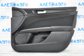 Capacul ușii cartela dreapta față Ford Fusion mk5 17-20 negru. Negru cromată