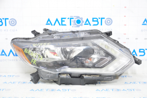 Far dreapta față Nissan Rogue 17- halogen, cu suport, incandescent.