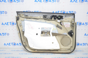 Capacul ușii cartela frontală dreapta Ford Fusion mk5 13-16 bej, inserție din lemn