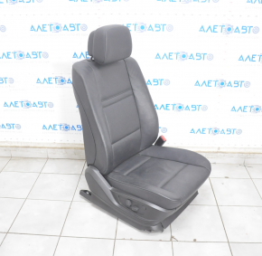 Scaun pasager BMW X5 E70 07-13 cu airbag, electric, piele, negru.