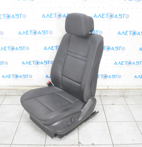 Scaun șofer BMW X5 E70 07-13 cu airbag, electric, memorie, piele, negru, crăpături pe piele.