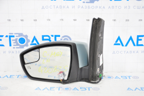 Зеркало боковое левое Ford C-max MK2 13-18 7 пинов, поворотник, подогрев, голубое