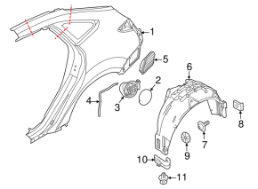 Capac rezervor combustibil Ford Focus mk3 11-18 4d