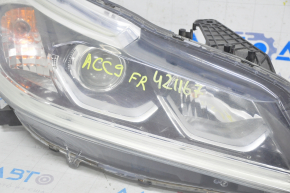 Far dreapta fata goala Honda Accord 16-17 halogen fara DRL, nisip, pentru polizare.