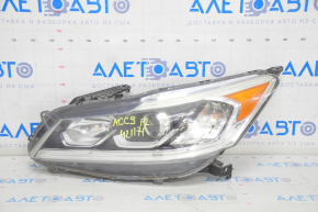 Far stânga față goală Honda Accord 16-17 halogen fără DRL, nisip, necesită polizare, zgârieturi.