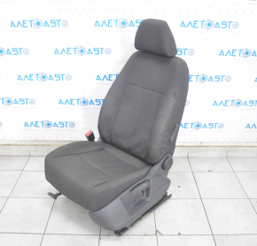 Scaun șofer VW Tiguan 09-17 fără airbag, material textil negru, manual, de curățat chimic.