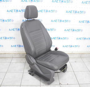 Scaun de pasager Ford C-max MK2 13-18 cu airbag, manual, piele neagră, uzată.