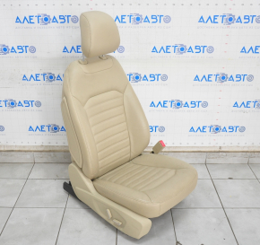 Scaun de pasager Ford Fusion mk5 13-16 cu airbag, electric, piele bej, incalzit.