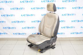 Scaun șofer Chevrolet Volt 11-15 fără airbag, manual, piele bej, pentru curățare chimică.