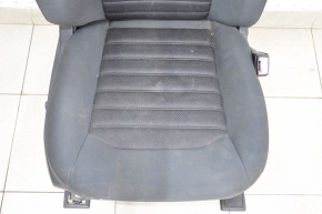 Scaun de pasager Ford Fusion mk5 17-20 fără airbag, electric, material textil negru.