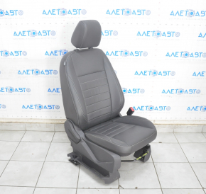 Пассажирское сидение Ford C-max MK2 13-18 с airbag, механич, кожа черн, подогрев