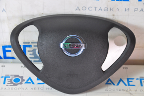 Airbag-ul de siguranță în volanul șoferului Nissan Leaf 13-17 negru, acoperit cu lac.