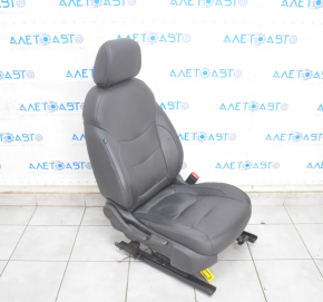 Scaun de pasager Chevrolet Volt 16- cu airbag, mecanic, piele neagră, cusătură albastră, cu încălzire.