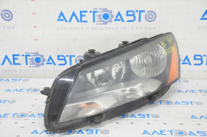 Фара передняя левая VW Passat b7 12-15 USA голая, галоген, песок, под полировку
