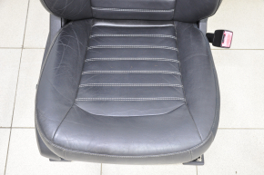 Пассажирское сидение Ford Fusion mk5 13-14 с airbag, электро, с подогревом, кожа черн