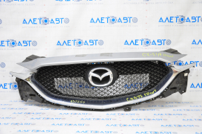 Grila radiatorului asamblată Mazda CX-5 17- fără radar, nisip