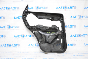 Capacul usii spate dreapta Mazda CX-5 17- cu insertie neagra din material textil, cotiera din piele neagra.