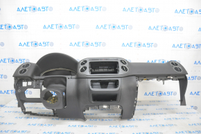 Panoul frontal al torpilei fără AIRBAG VW Tiguan 09-17 negru.