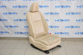 Scaun pasager Lexus ES300h ES350 13-18 cu airbag, electric, piele bej, pentru curățare chimică.