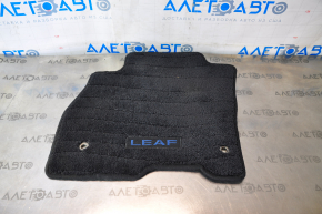 Covorul din fața salonului stânga Nissan Leaf 13-17, material textil negru.