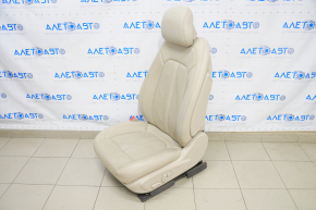 Scaun șofer Lincoln MKZ 13-16 cu airbag, electric, încălzire, piele bej, uzat.