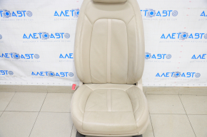 Scaun șofer Lincoln MKZ 13-16 cu airbag, electric, încălzire, piele bej, uzat.