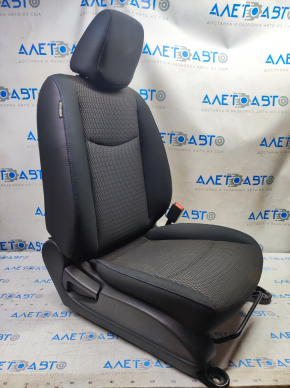 Scaun de pasager Nissan Leaf 13-17 fără airbag, manual, încălzire, material textil negru