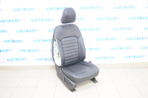 Scaun de pasager Ford Fusion mk5 17-20 fără airbag, piele neagră, electric, încălzire, uzat