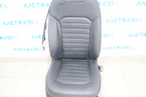 Scaun de pasager Ford Fusion mk5 17-20 fără airbag, piele neagră, electric, încălzire, uzat