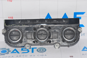 Controlul climatizării pentru VW Passat b7 12-15, mașină din SUA, cu încălzire, geam crăpat și șters, zgârieturi pe butoane.