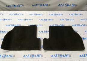 Set de covorașe pentru interiorul mașinii Ford Focus mk3 11-18, material textil negru, potrivit pentru curățare chimică.