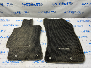 Set de covorașe pentru interiorul mașinii Subaru Outback 15-19, material textil negru, potrivit pentru curățare chimică.