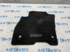 Covorul din fața salonului stânga Nissan Leaf 13-17, material textil, negru.