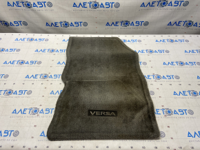 Covorul din fața salonului dreapta Nissan Versa Note 13-19 gri, din material textil, necesită curățare chimică