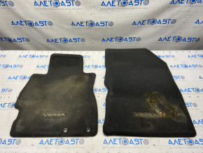 Set de covorașe pentru interiorul Nissan Versa Note 13-19 gri, din material textil, potrivit pentru curățare chimică