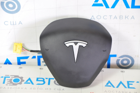 Подушка безопасности airbag в руль водительская Tesla Model 3 18- черн, ржавый пиропатрон