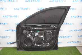 Ușă asamblată față dreapta Audi A4 B9 17-19 keyless, negru LY9B, vopsit 0.2, zgâriată, lovită, ciocnită fără cheie