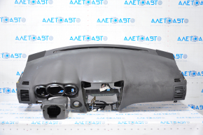 Panoul frontal al torpilei fără AIRBAG pentru Lexus RX400h 06-09, negru, cu fisuri, fără conducte de aer central.