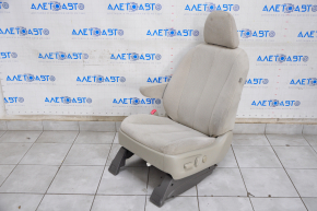 Scaun șofer Toyota Sienna 11-14 fără airbag, electric, velur, bej, pentru curățare chimică.