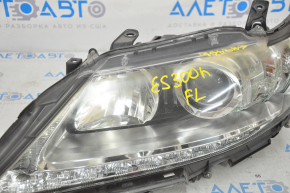 Фара передняя левая в сборе Lexus ES300h ES350 13-15 дорест ксенон + LED DRL, песок, под полировку
